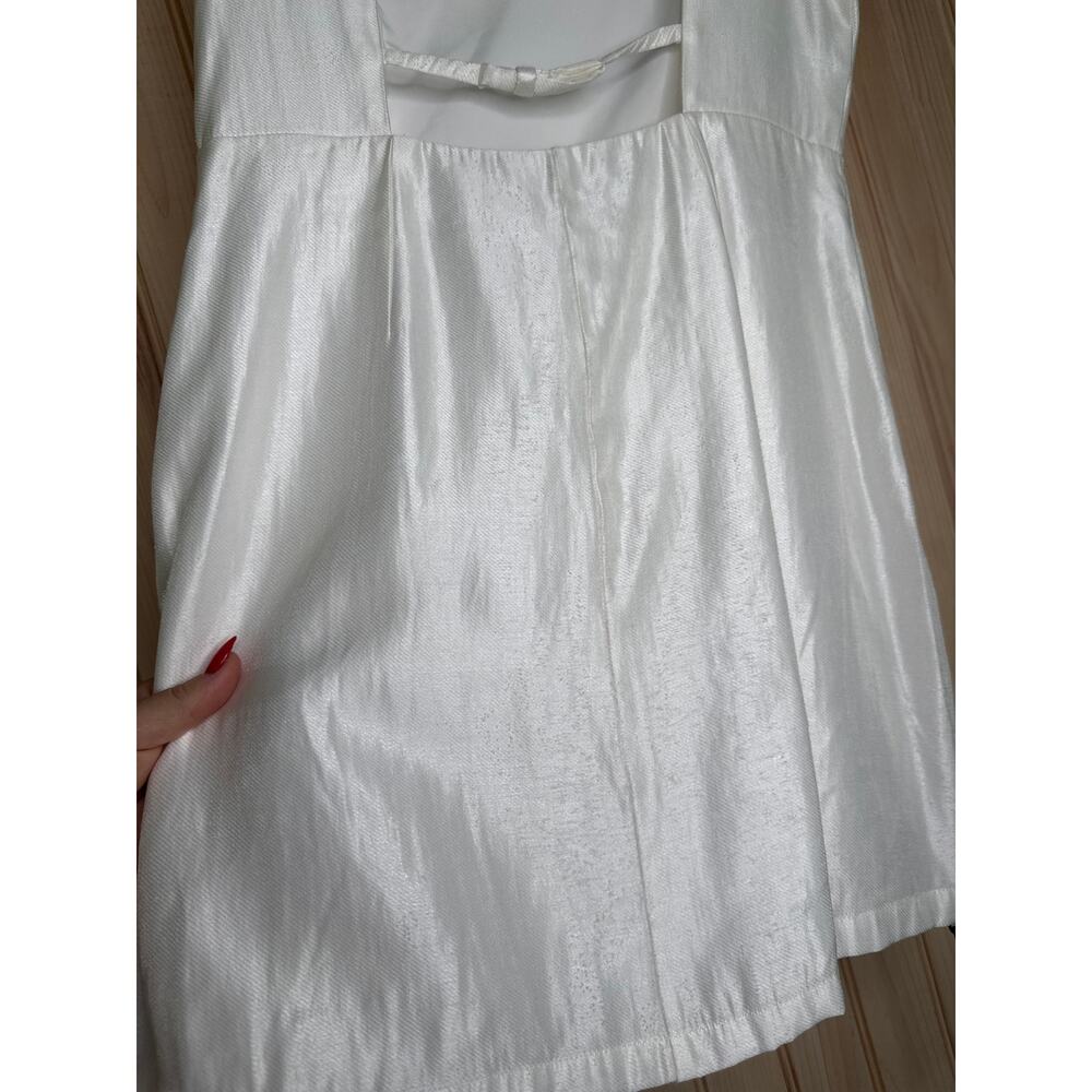 NWOT Lulus Sophisticated Selection White Sleeveless Backless Mini Dress Party L - Picture 6 of 8